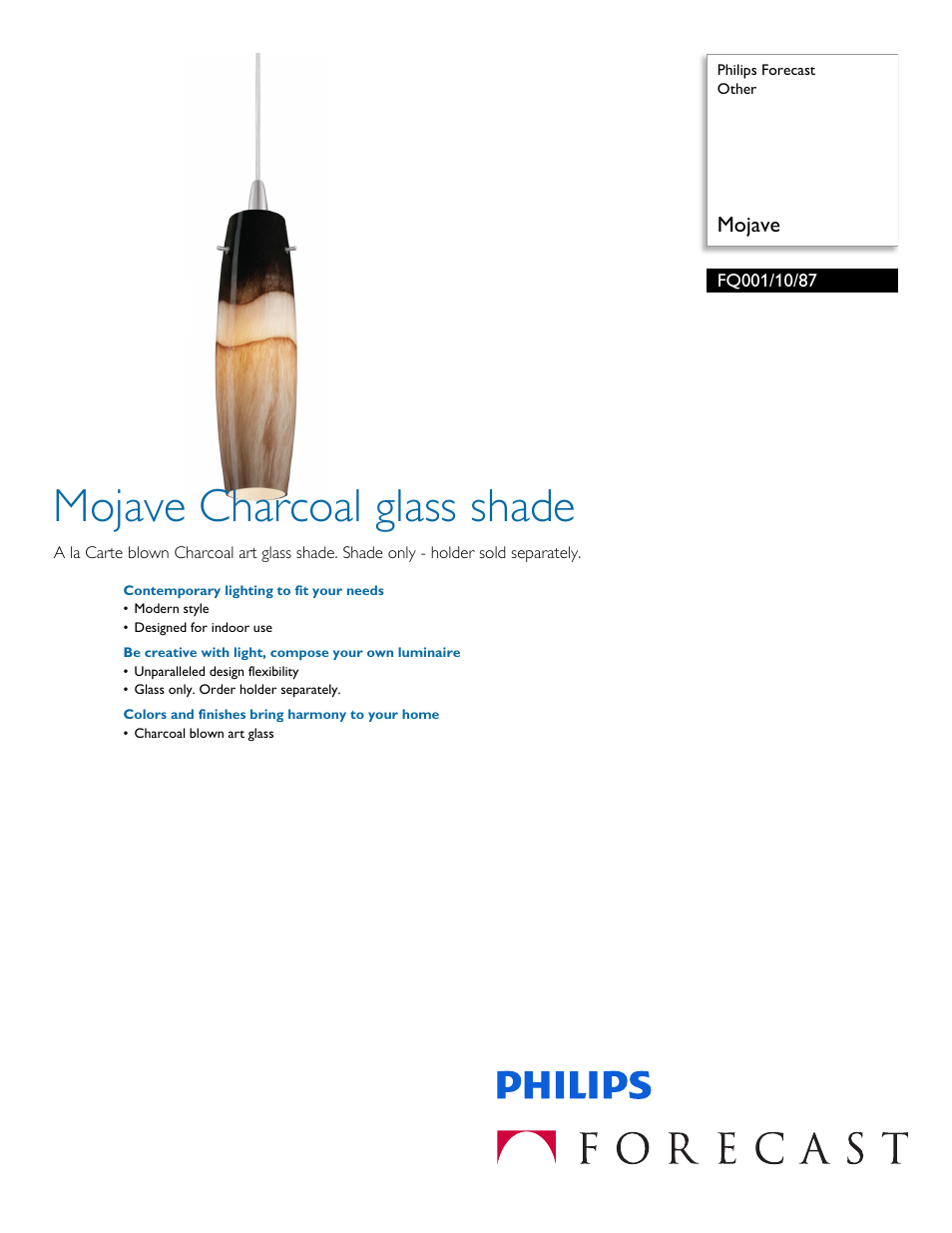 Philips Forecast Other FQ001-10-87 Mojave User Manual | 2 pages