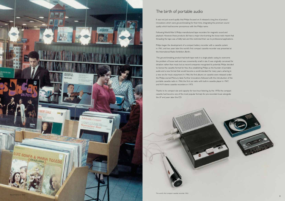 The birth of portable audio | Philips DS9-37 User Manual | Page 6 / 27