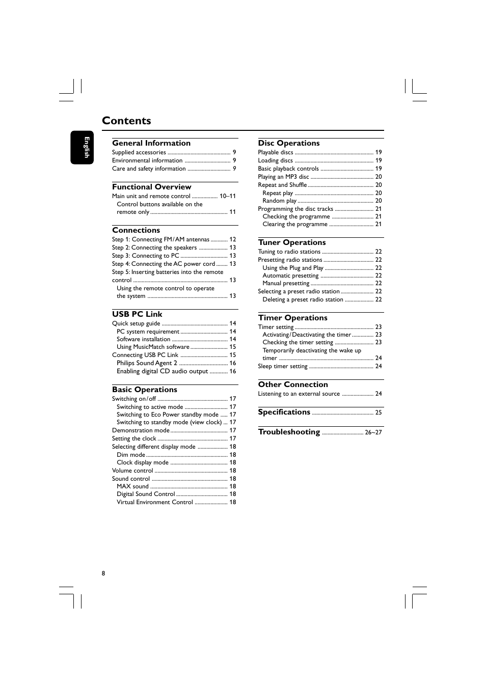 Philips MCM530-37 User Manual | Page 8 / 28