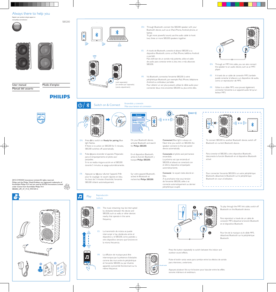 Philips SB5200P-37 User Manual | 2 pages