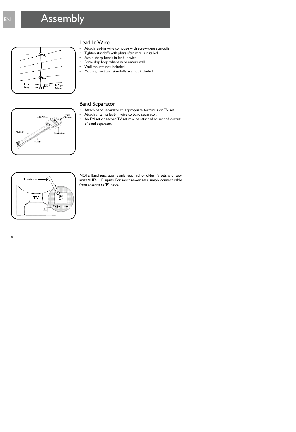 Assembly | Philips SDV7700K-17 User Manual | Page 8 / 28