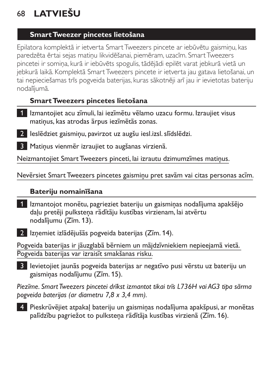 Latviešu | Philips HP6540-00 User Manual | Page 68 / 128