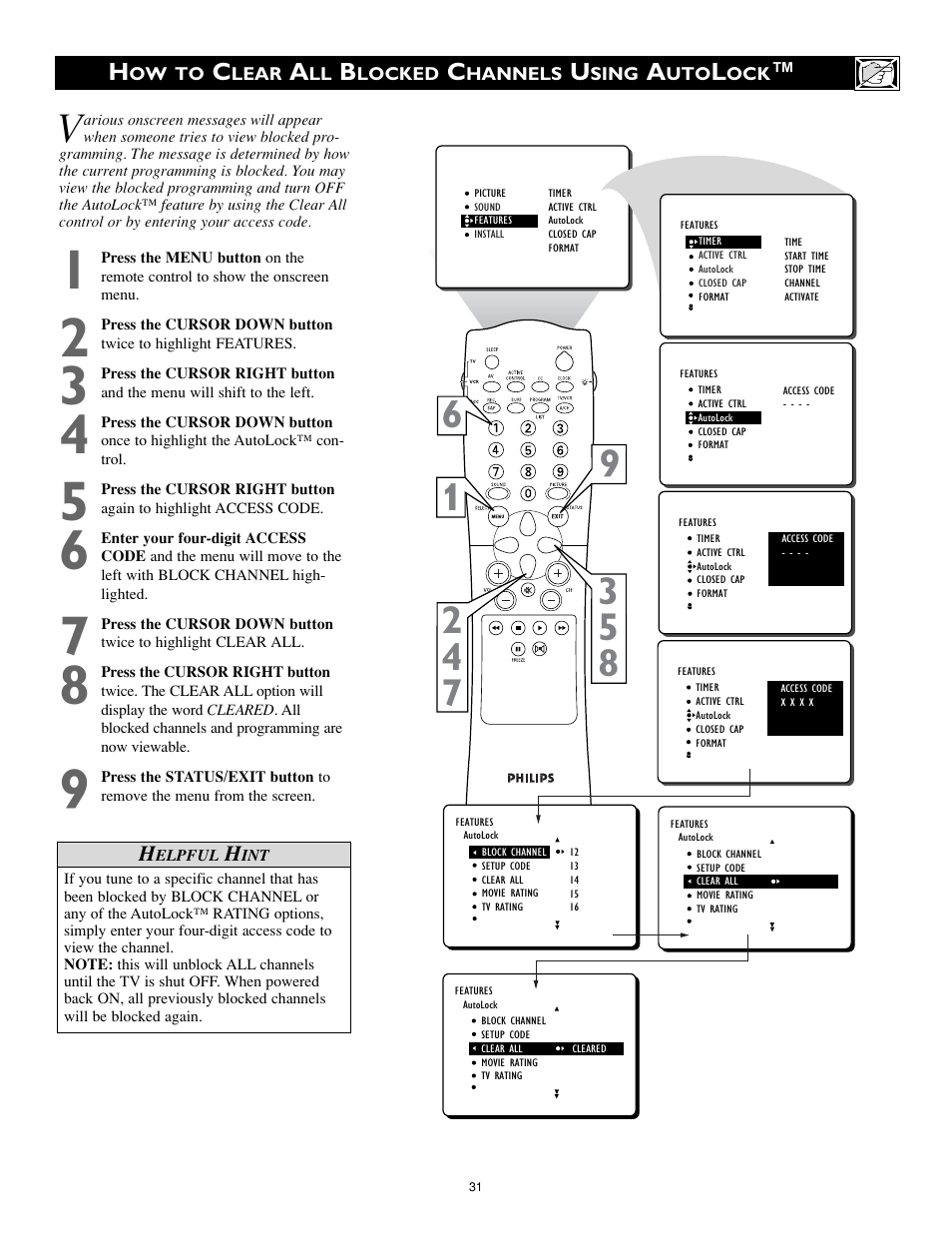 Philips 32PT740H99 User Manual | Page 31 / 54