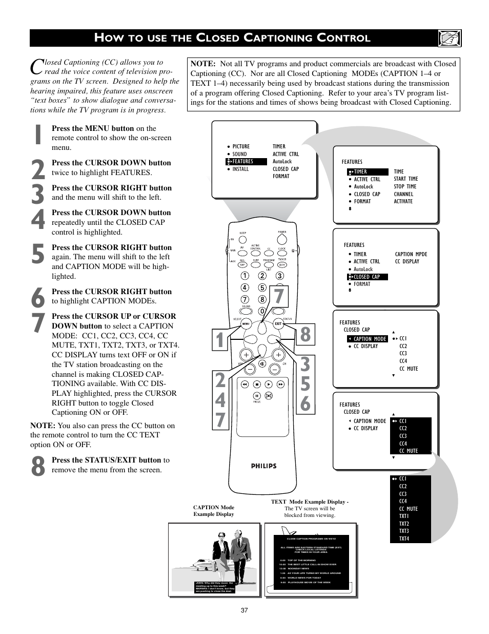 Philips 32PT740H99 User Manual | Page 37 / 54