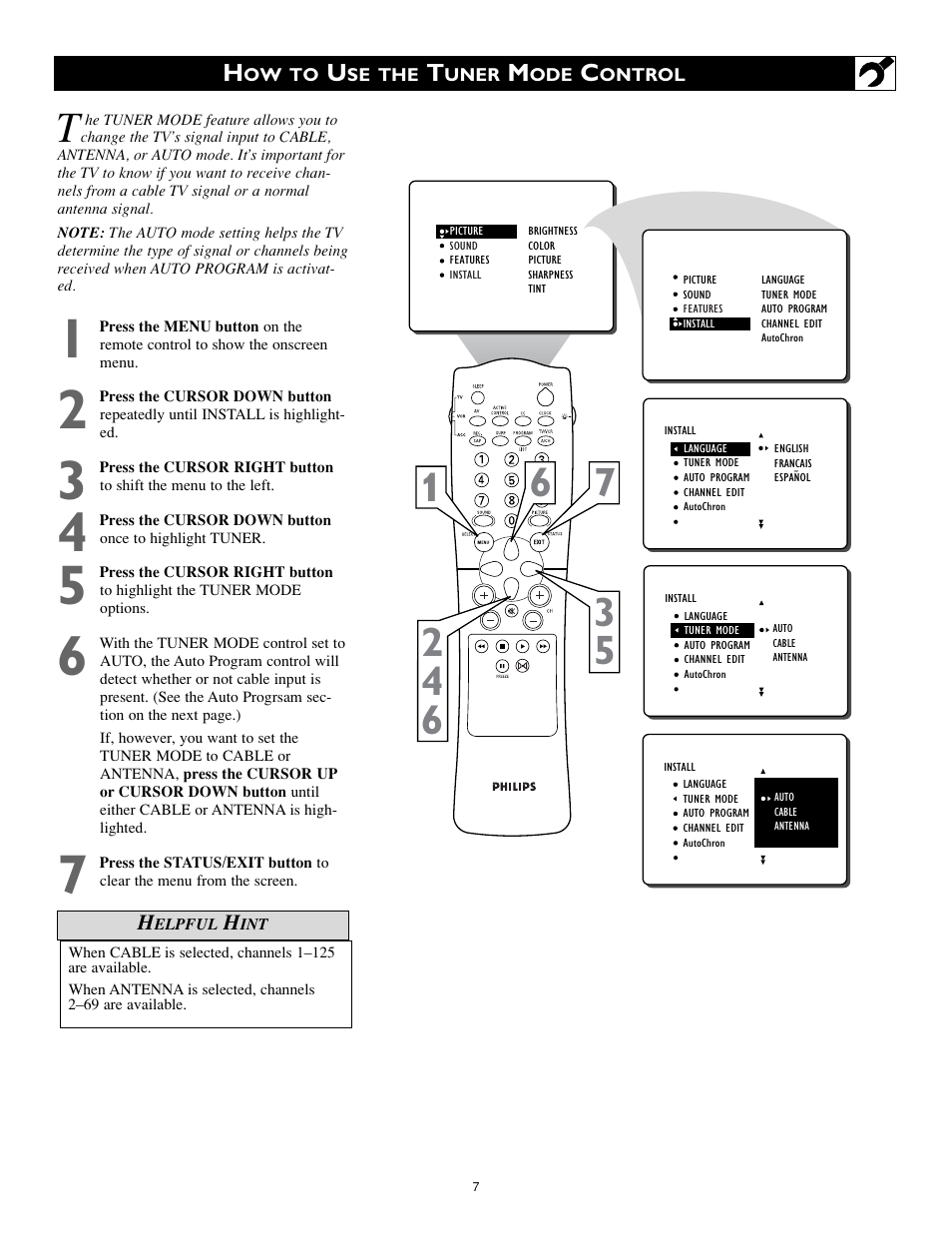 Philips 32PT740H99 User Manual | Page 7 / 54