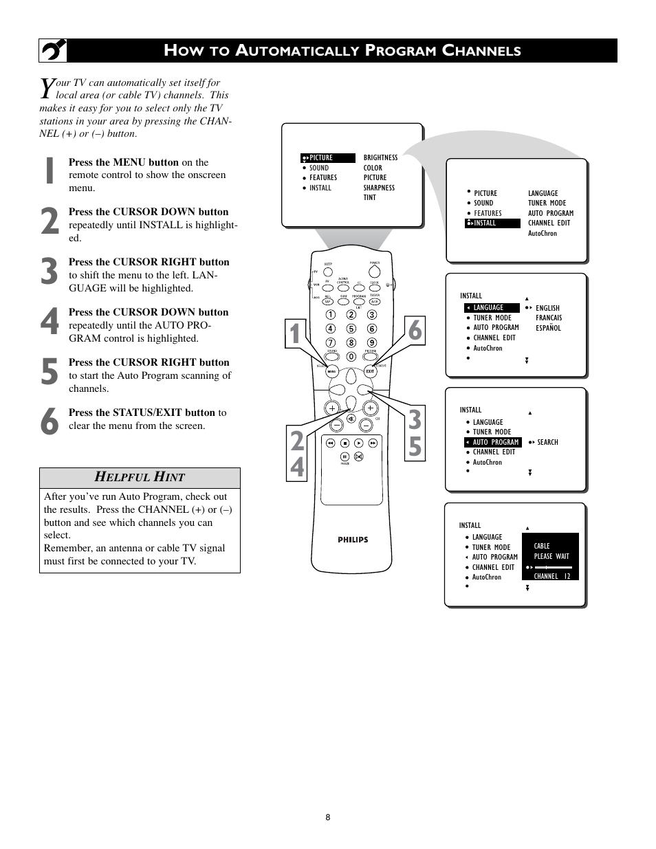 Philips 32PT740H99 User Manual | Page 8 / 54