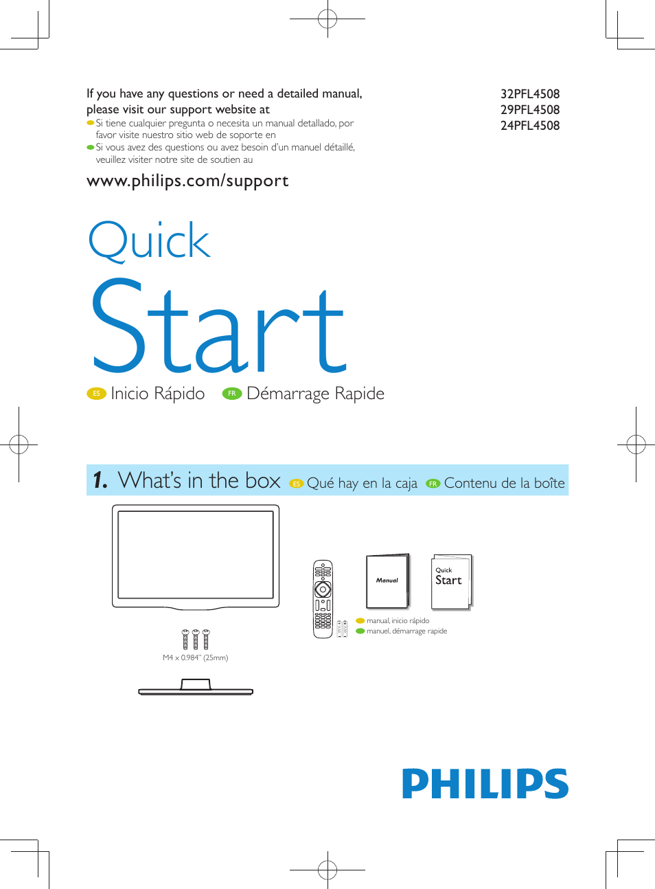 Philips 24PFL4508-F7 User Manual | 8 pages