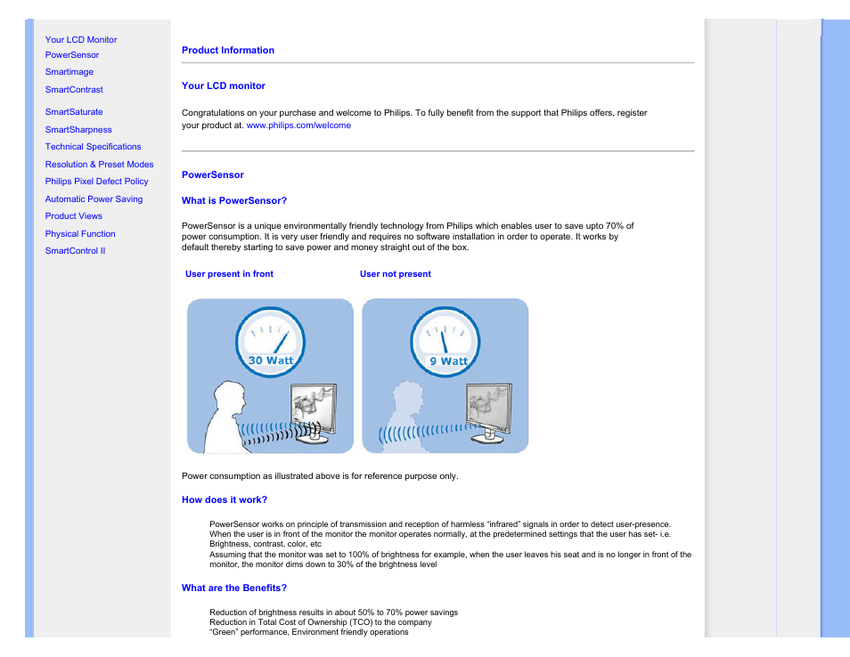 Product information | Philips 225B1CB-27 User Manual | Page 24 / 100