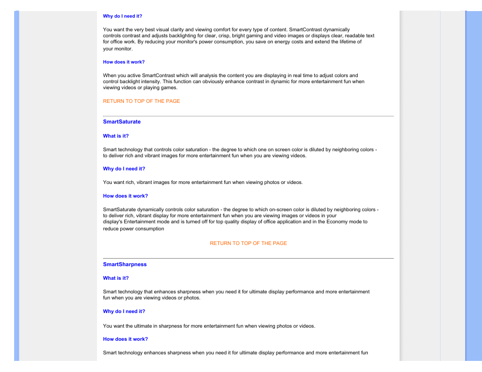 Smartsaturate smartsharpness | Philips 225B1CB-27 User Manual | Page 28 / 100