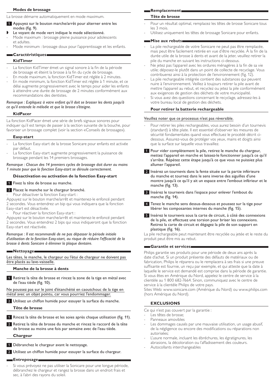 Philips Sonicare For Kids Rechargeable sonic electric toothbrush HX6311-07 2 modes 1 brush head User Manual | Page 8 / 9