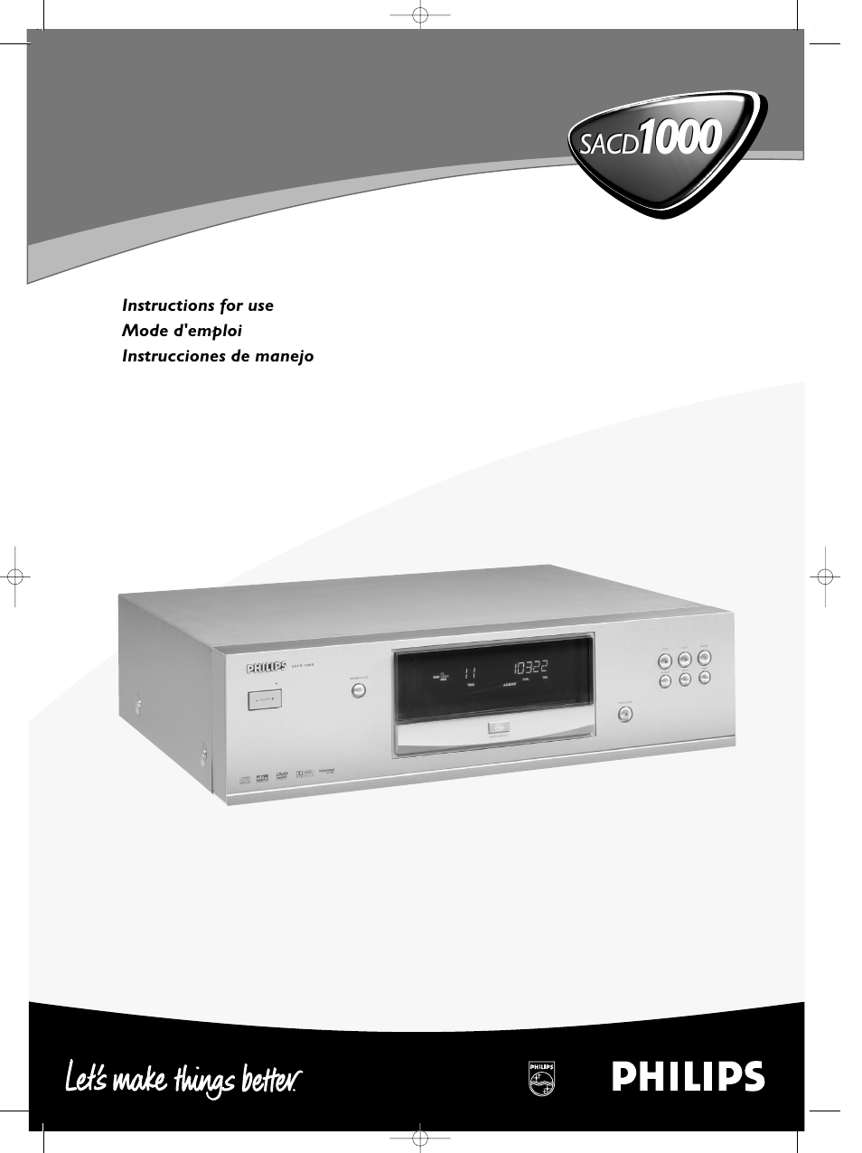 Philips SACD1000 User Manual | 107 pages