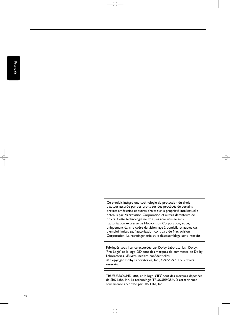 Français | Philips SACD1000 User Manual | Page 40 / 107