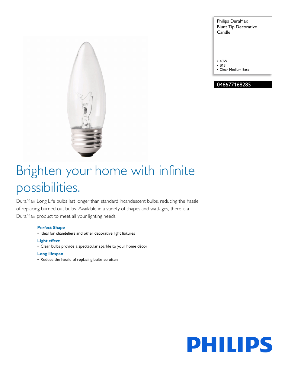 Philips 046677168285 User Manual | 2 pages