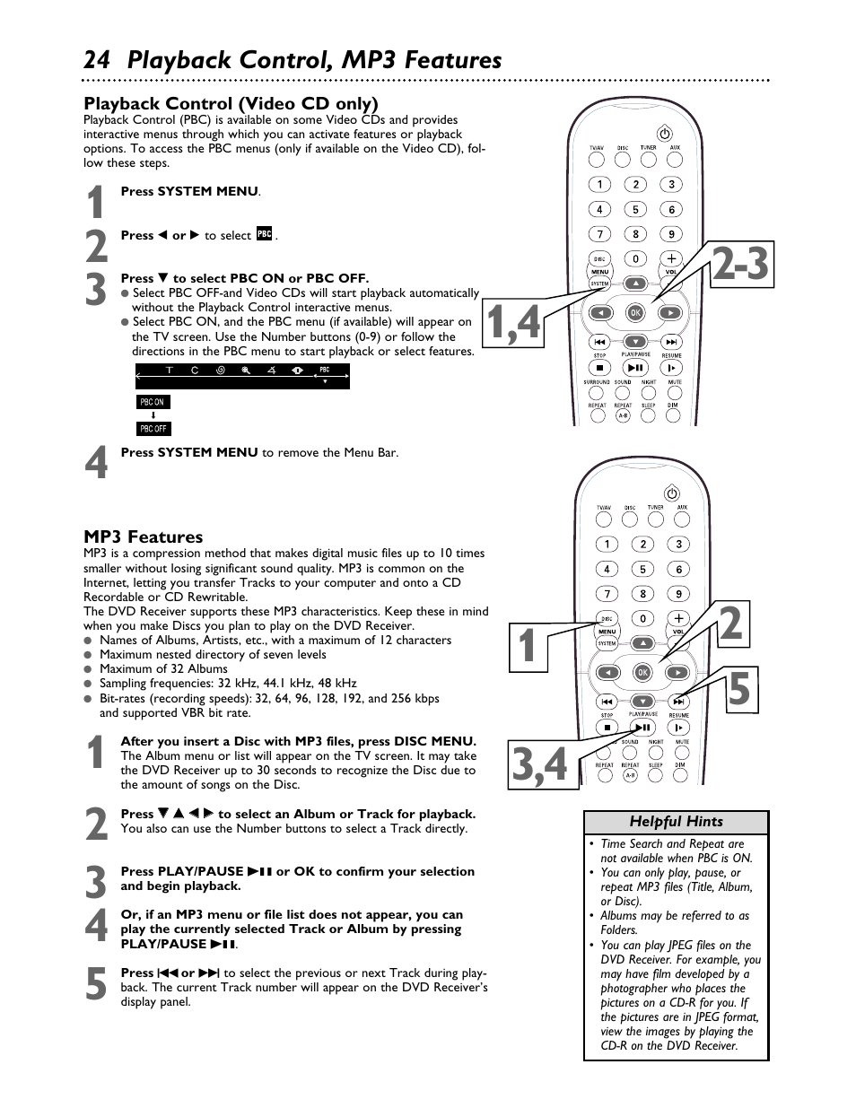 24 playback control, mp3 features | Philips MX3700D3799 User Manual | Page 24 / 44