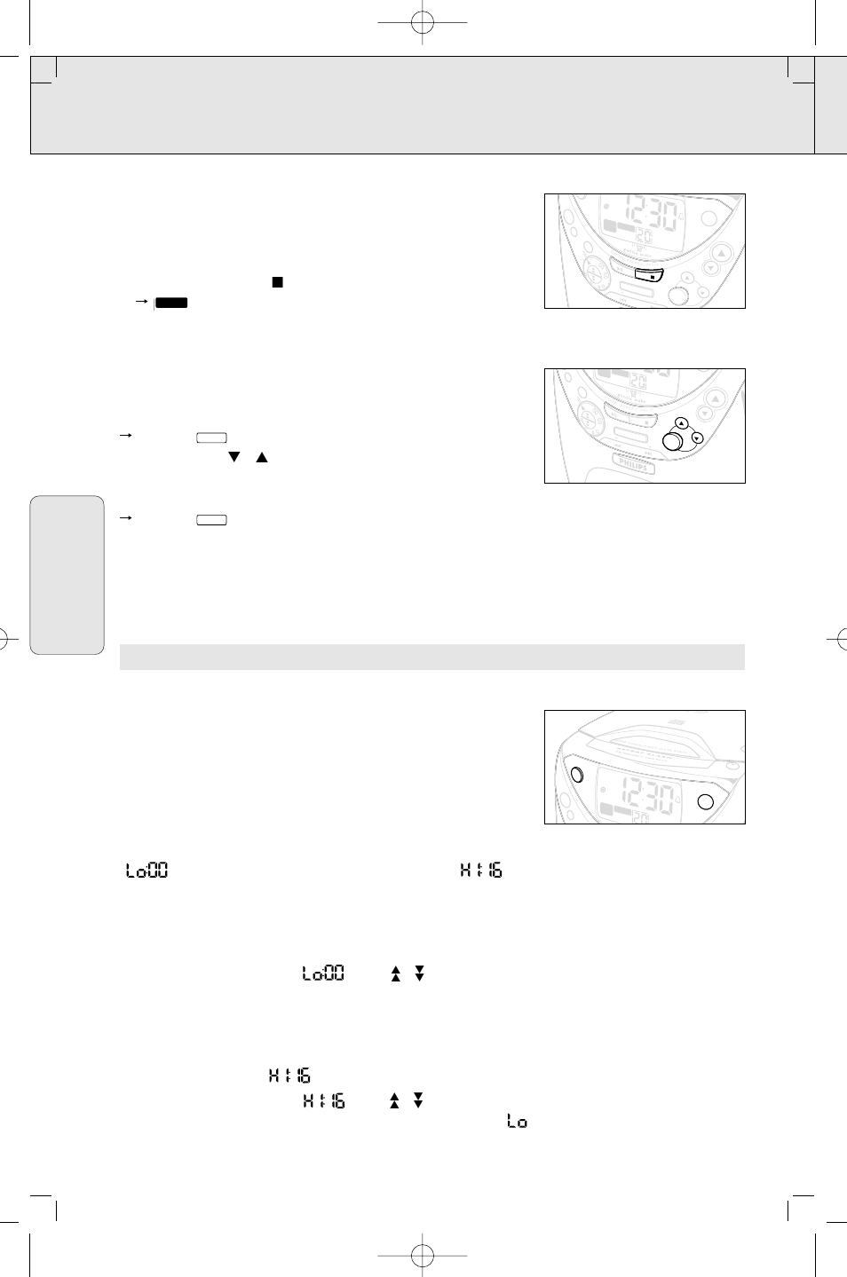 Radio alarma, Español, Page | Philips CD CLOCK RADIO User Manual | Page 38 / 44