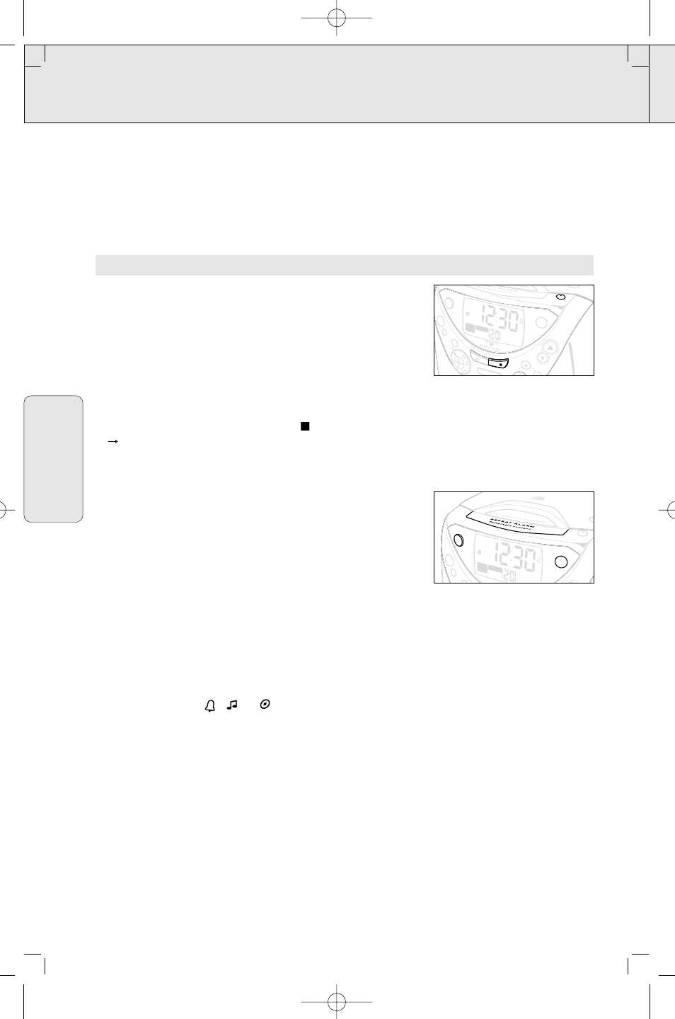 Alarma, Español, Brightness control | O pen • c l ose o pen • c l ose, Page | Philips CD CLOCK RADIO User Manual | Page 40 / 44