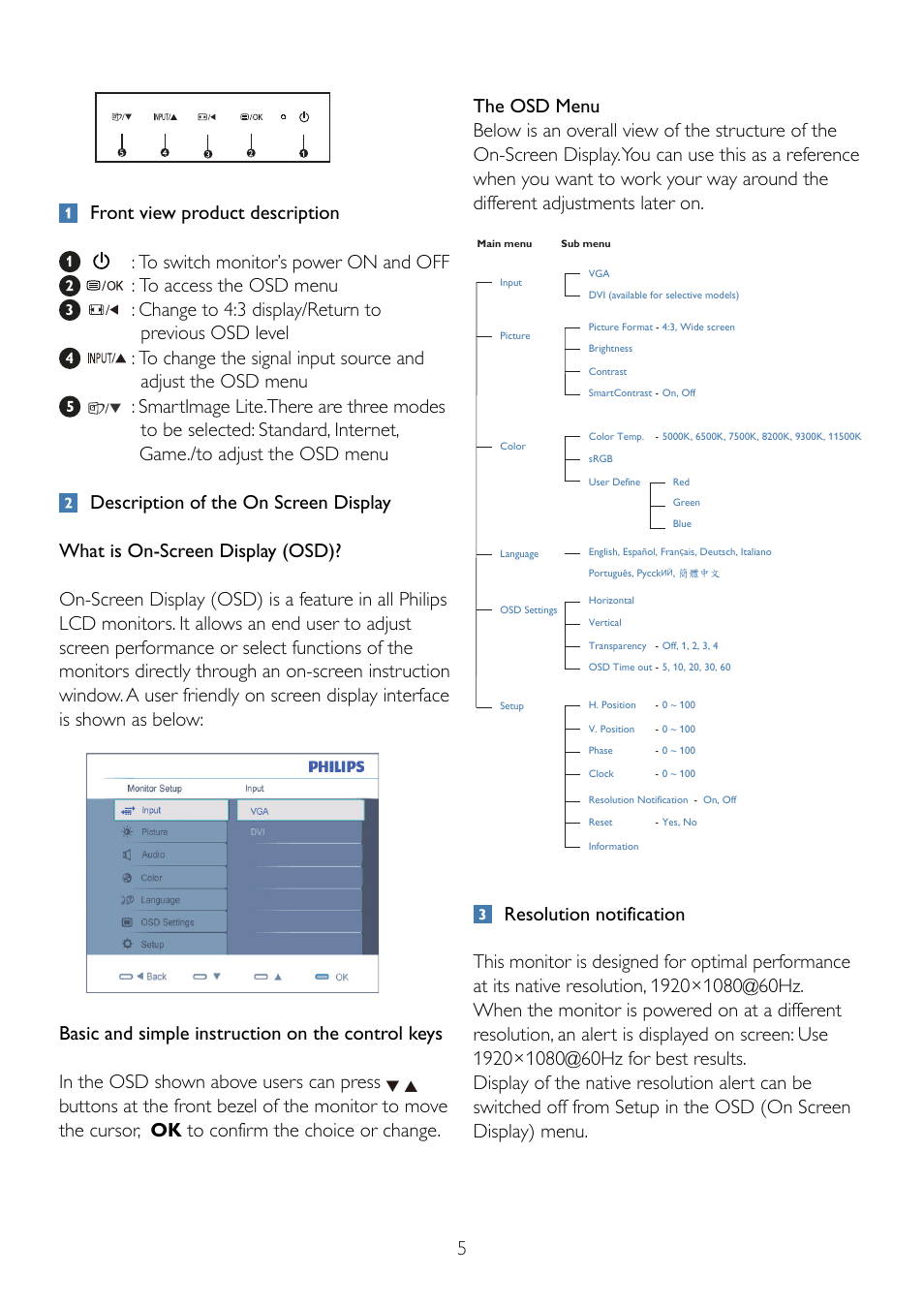 Philips 221E2SB1-00 User Manual | Page 7 / 47