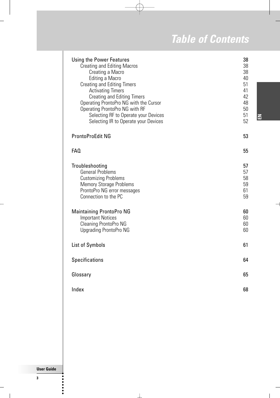 Philips TSU7500-17B User Manual | Page 5 / 72