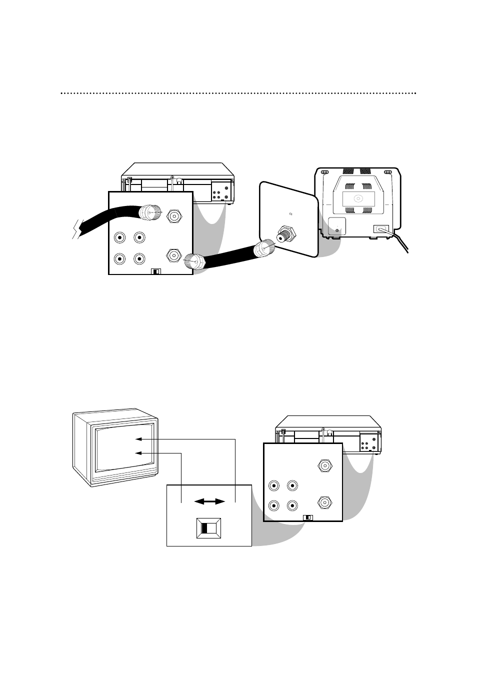 Hookups without a cable box (cont’d) 7, Ch3 ch4, Plug in the tv and the vcr | Ch3 / ch4 switch | Philips VRX342AT99 User Manual | Page 7 / 52
