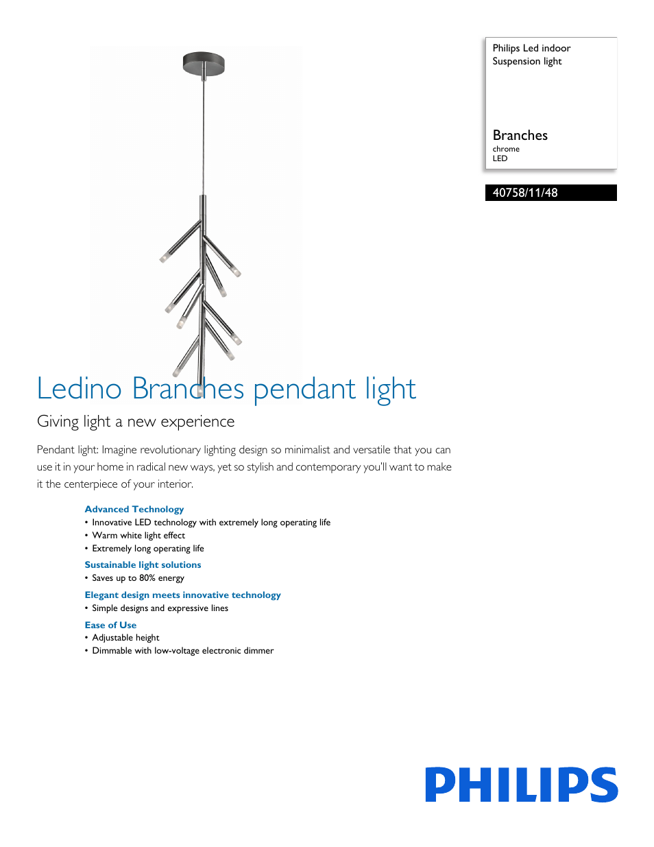 Philips 407581148 User Manual | 2 pages