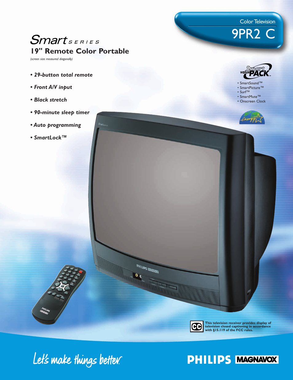 Philips 19PR21C User Manual | 2 pages