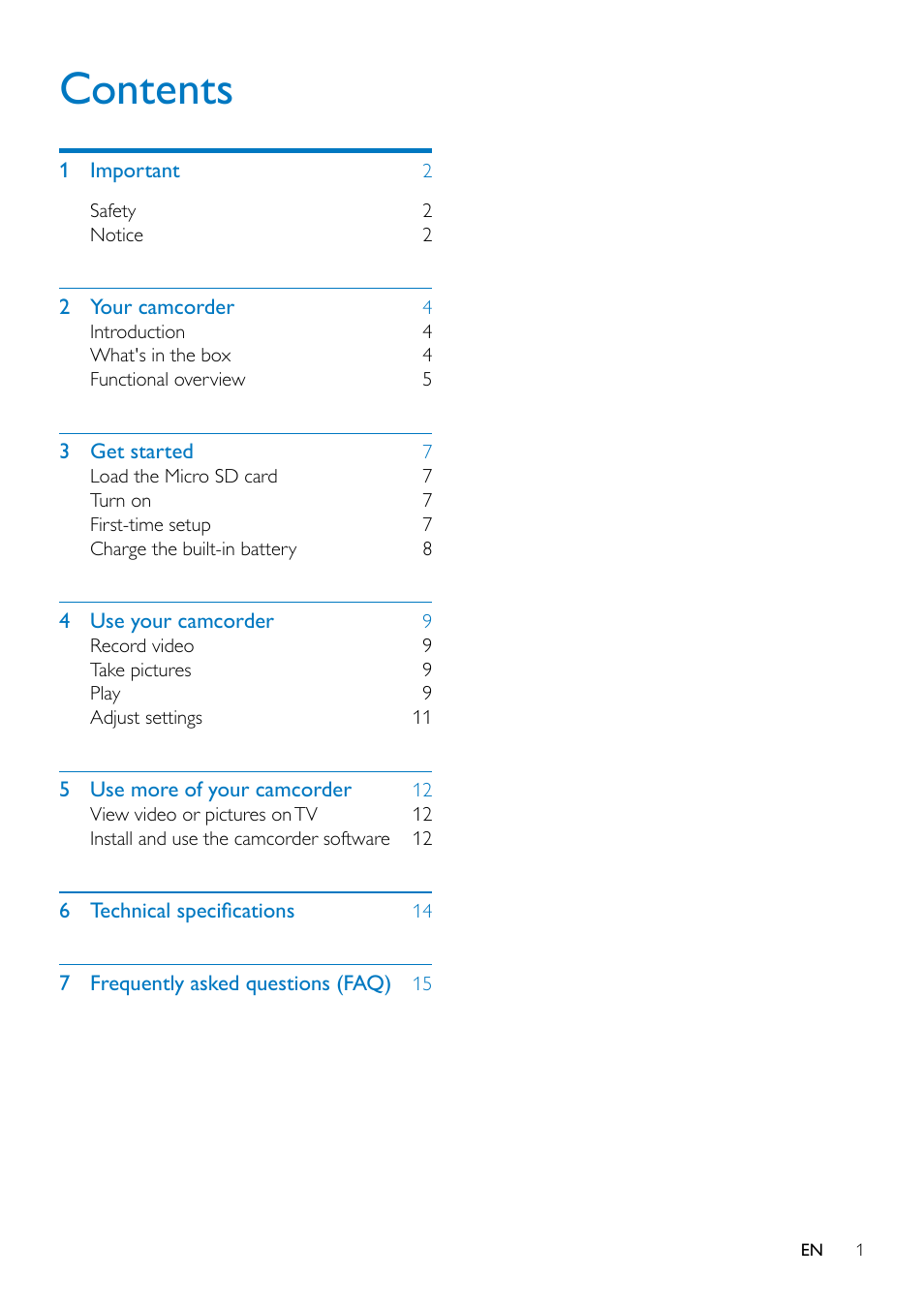 Philips CAM300WH-37 User Manual | Page 3 / 22