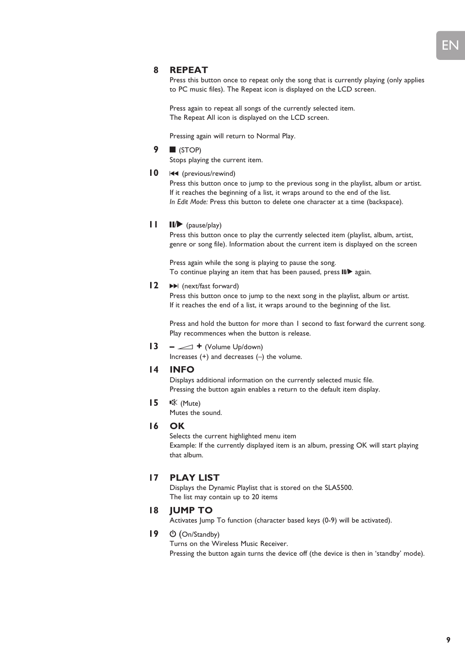 Philips SLA5500NS-17 User Manual | Page 9 / 38