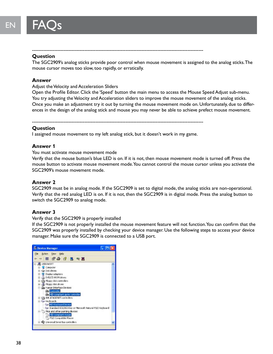 Faqs | Philips SGC2909-27 User Manual | Page 38 / 42