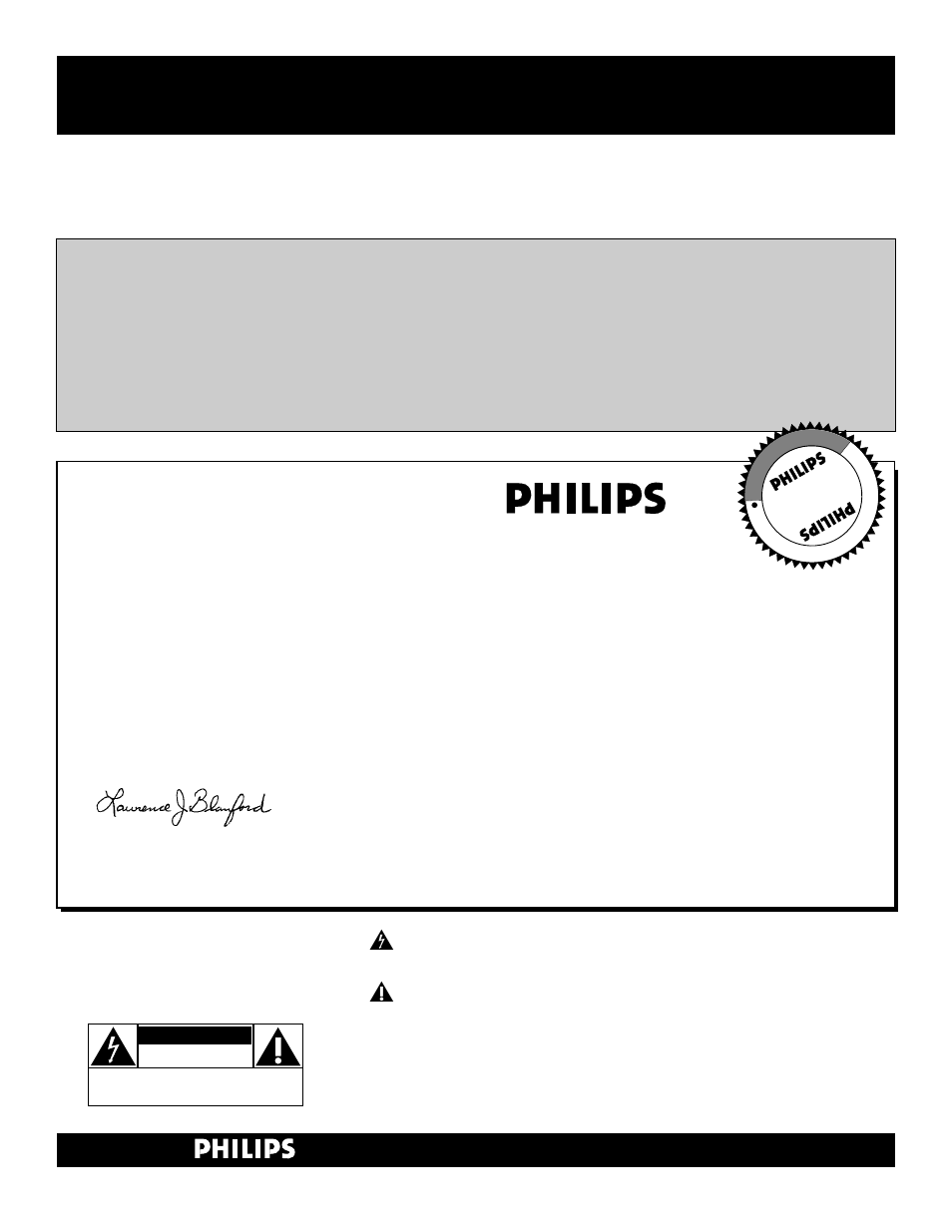 Safety, Warranty verification, Owner confirmation | Model registration, Hurry, Know these, Symbols t | Philips 20RF40S User Manual | Page 2 / 36