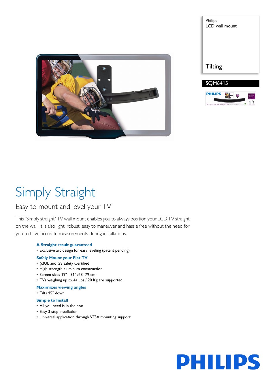 Philips SQM6415-17 User Manual | 2 pages