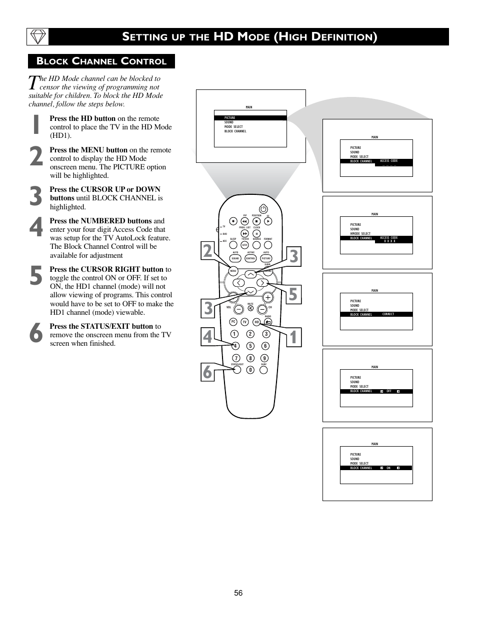 Hd m, Etting up the, Efinition | Philips 15PF9936-37 User Manual | Page 56 / 64