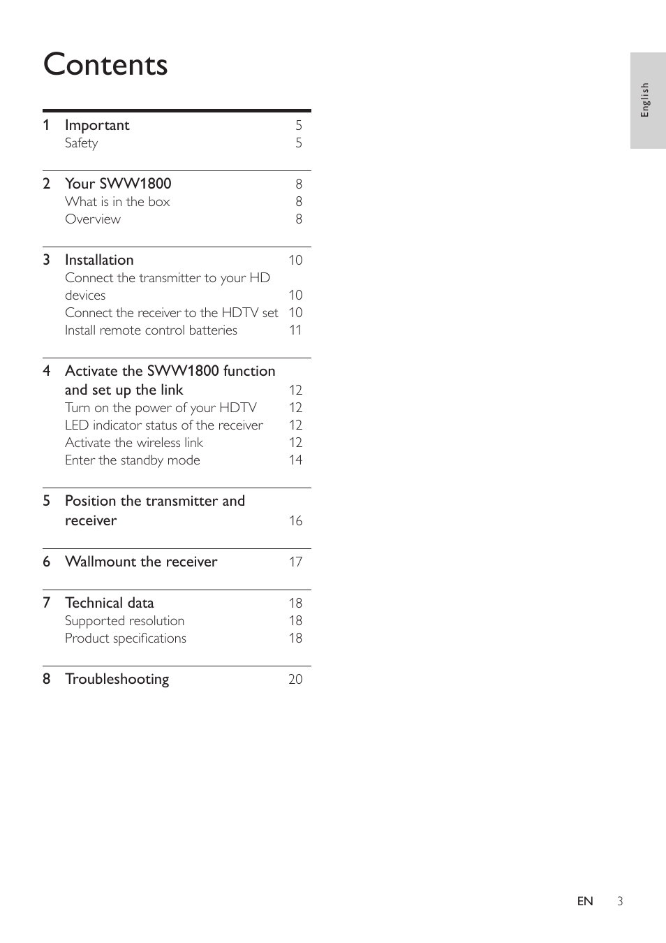 Philips SWW1800-27 User Manual | Page 3 / 24