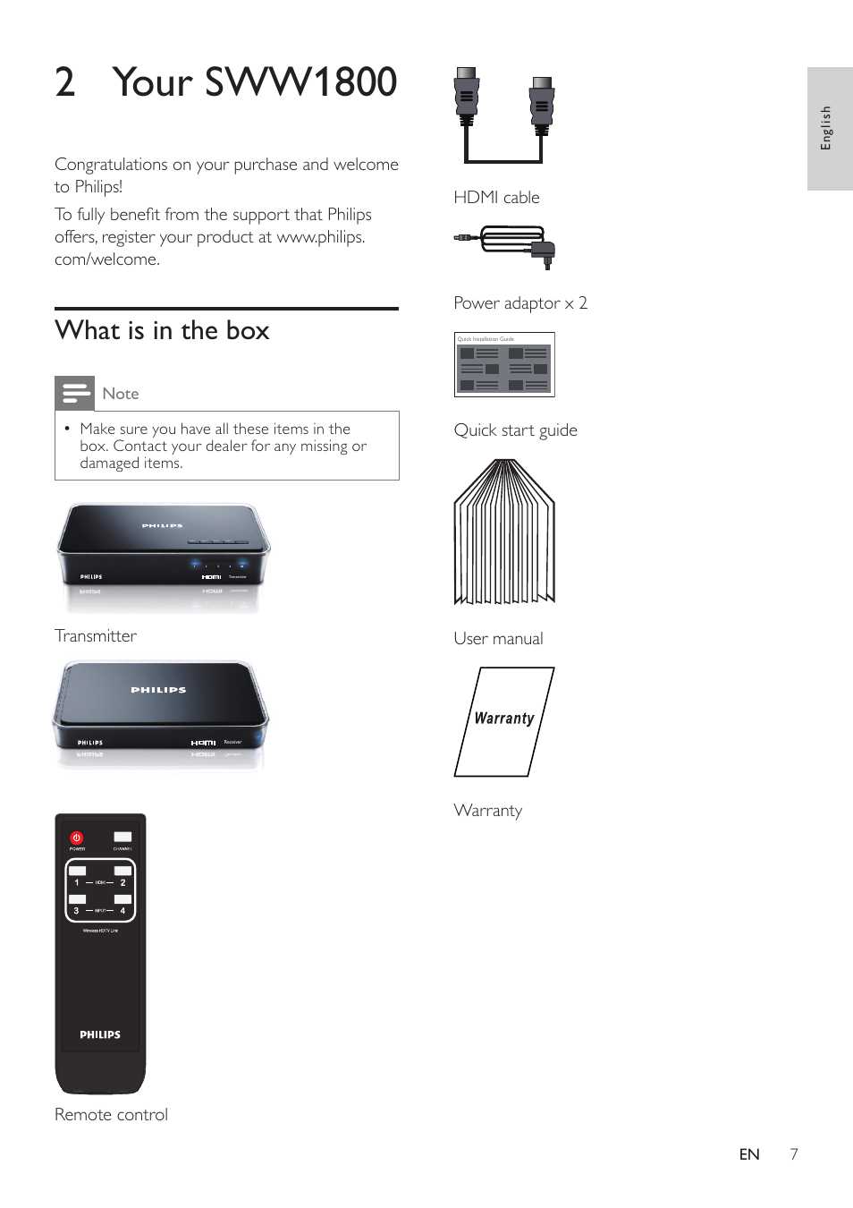 Philips SWW1800-27 User Manual | Page 7 / 24