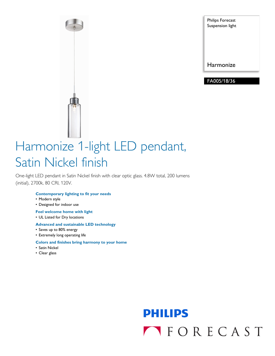 Philips FA0051836 User Manual | 2 pages