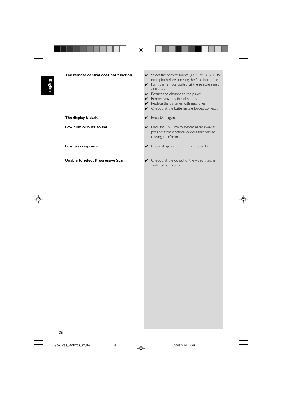 Philips MCD703-37 User Manual | Page 36 / 38