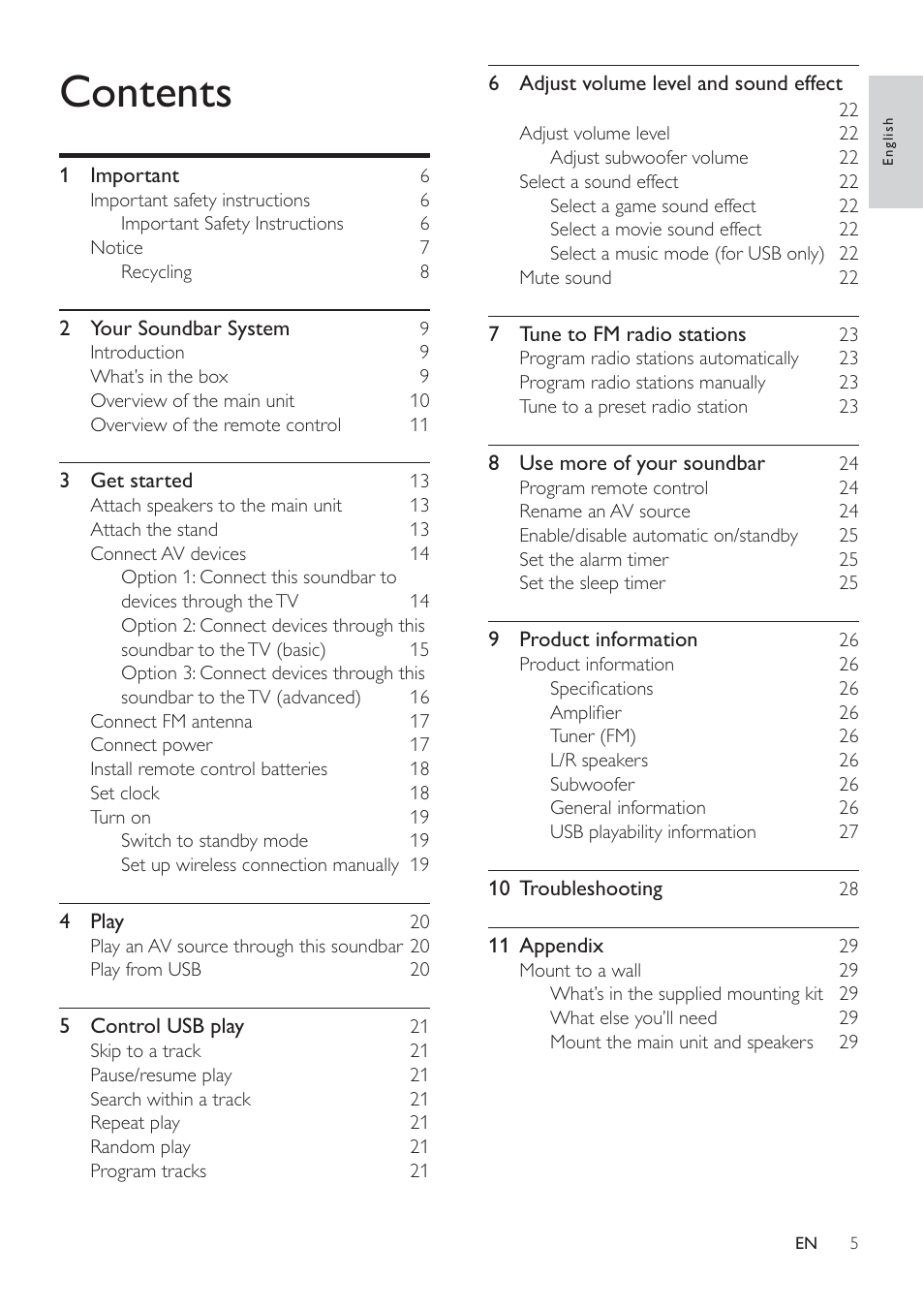 Philips HSB3280-F7B User Manual | Page 4 / 30