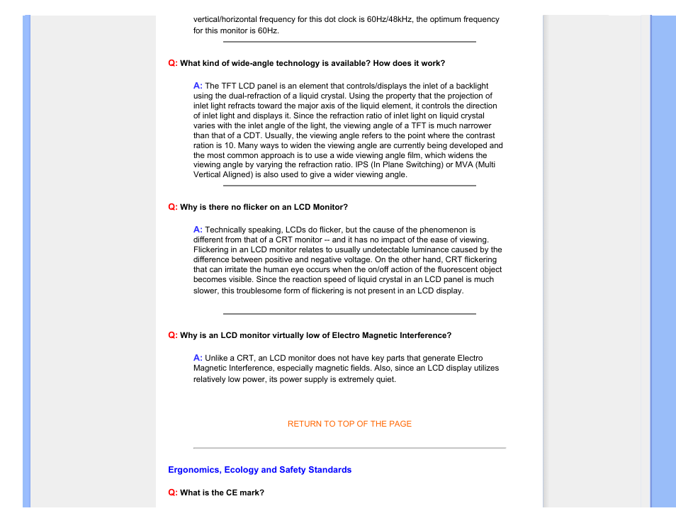 Ergonomics, ecology and, Safety standards | Philips Brilliance LCD monitor 170S9FB 17" SXGA User Manual | Page 41 / 110