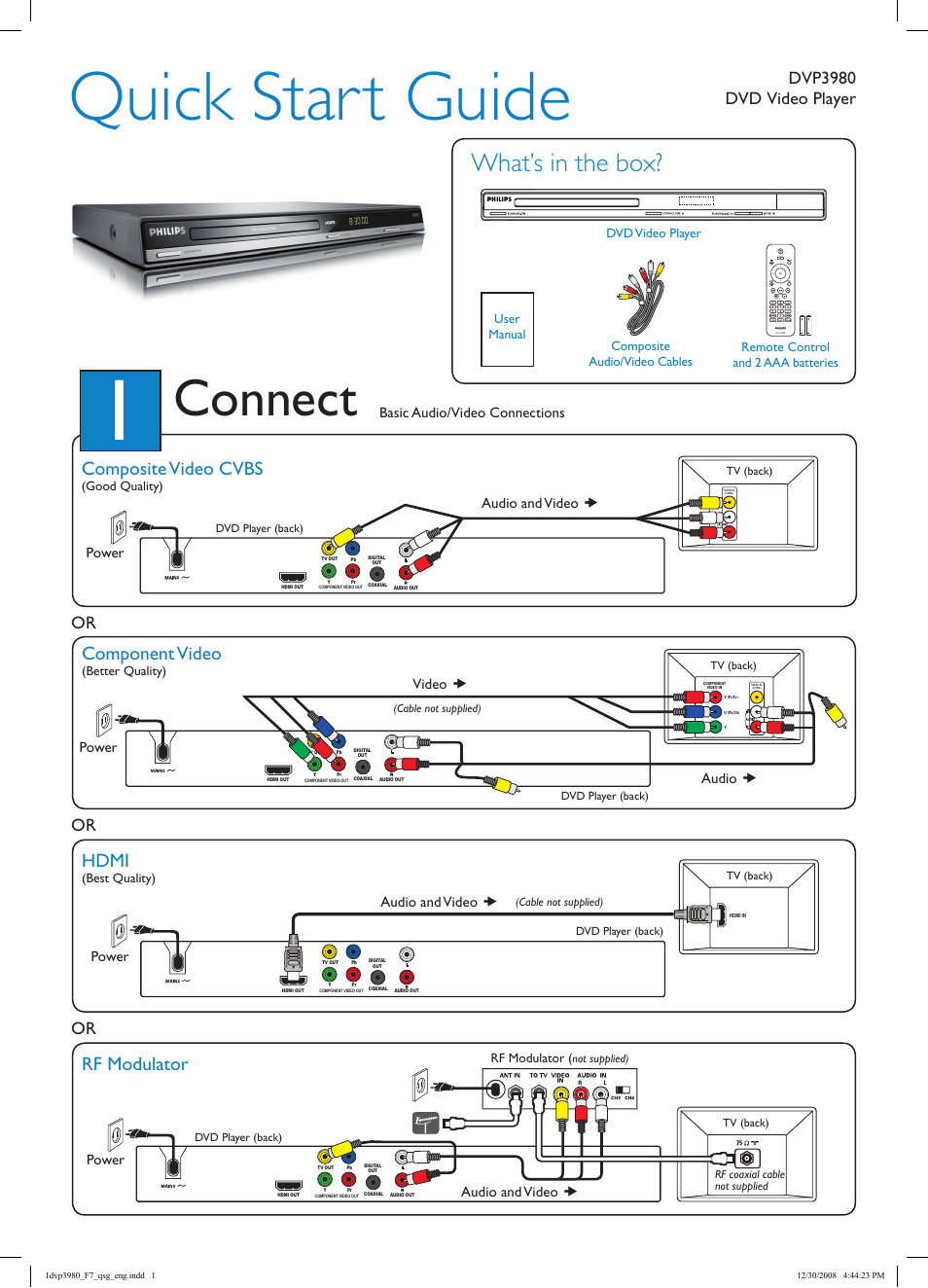 Philips DVP3980-F7 User Manual | 2 pages