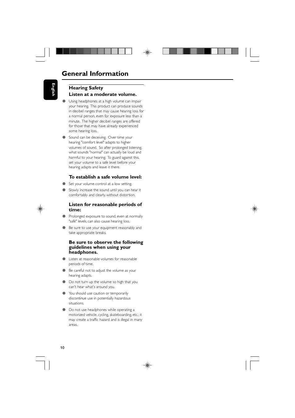 General information | Philips MCM309R-37 User Manual | Page 10 / 35