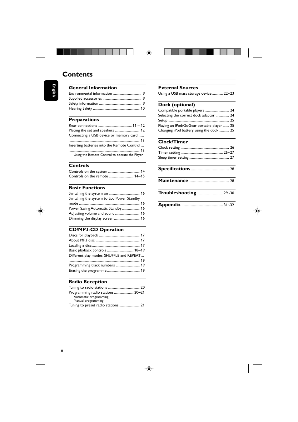 Philips MCM309R-37 User Manual | Page 8 / 35