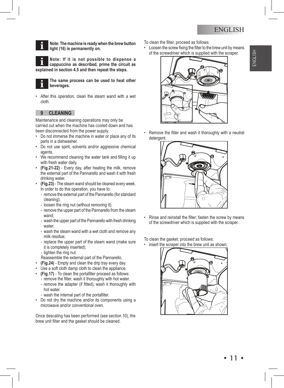 English • 11 | Philips RI9366-47 User Manual | Page 11 / 44