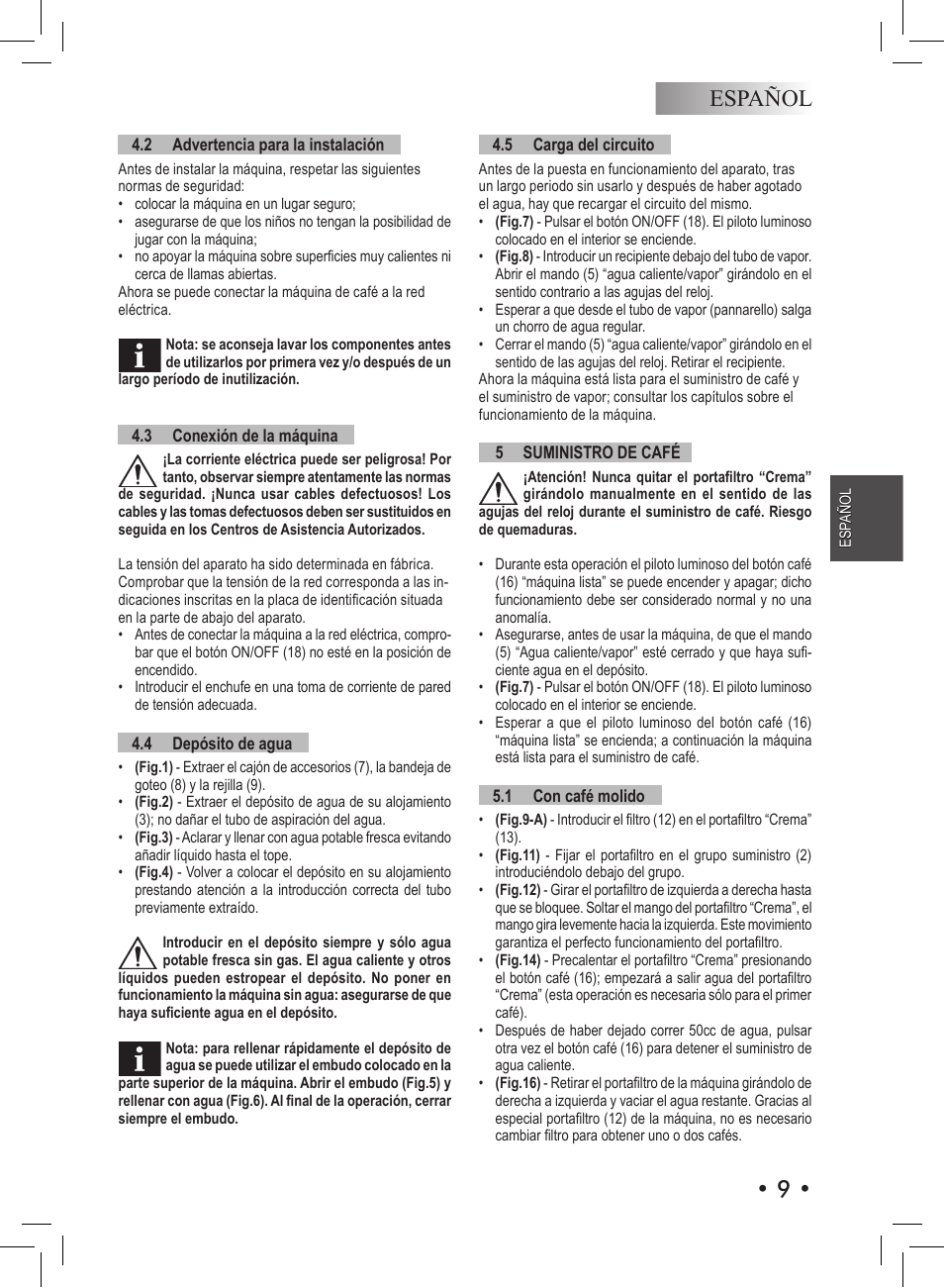 Español | Philips RI9366-47 User Manual | Page 33 / 44