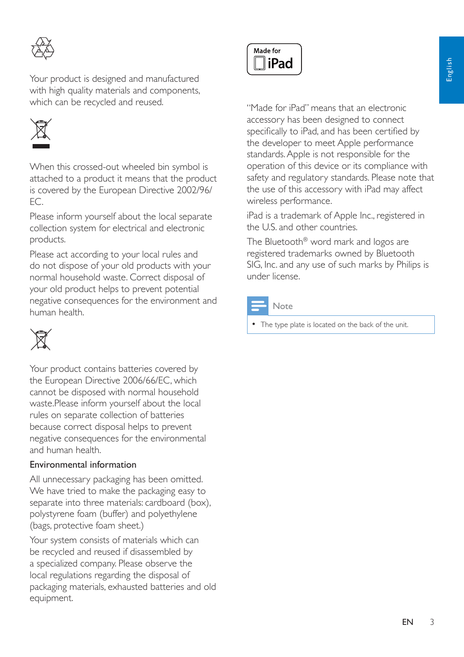 Philips AEA3000-00 User Manual | Page 5 / 12