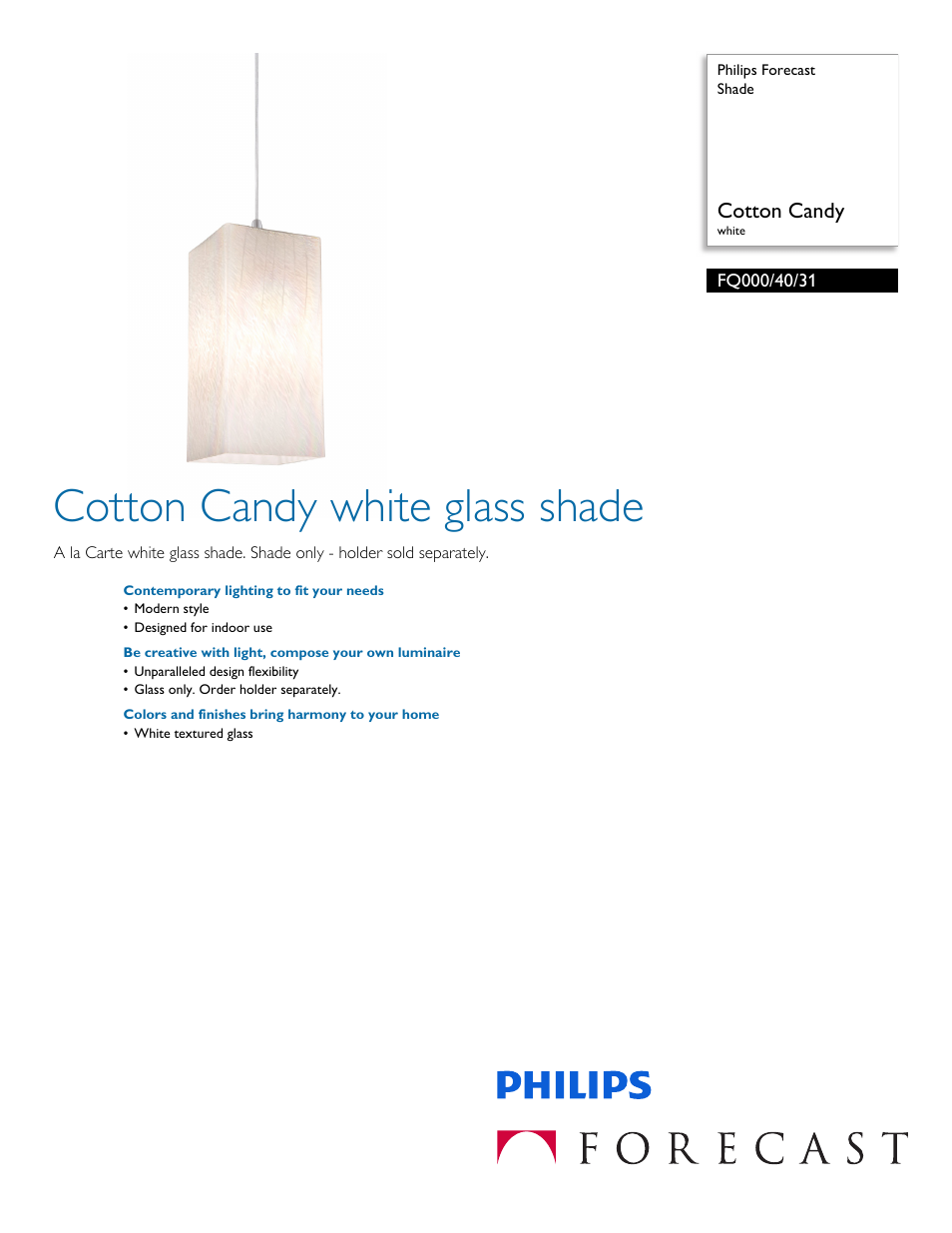 Philips FQ0004031 User Manual | 2 pages