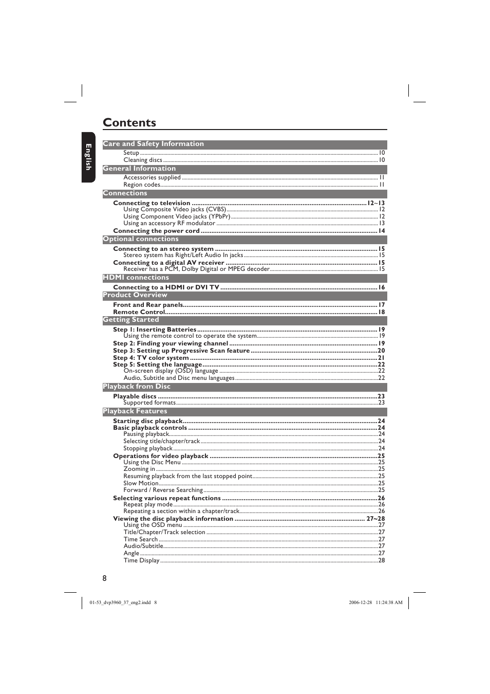 Philips DVP3960-37B User Manual | Page 8 / 53