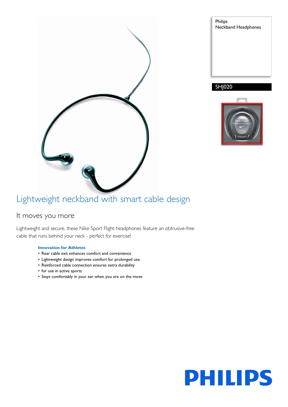 Philips SHJ020-27 User Manual | 2 pages