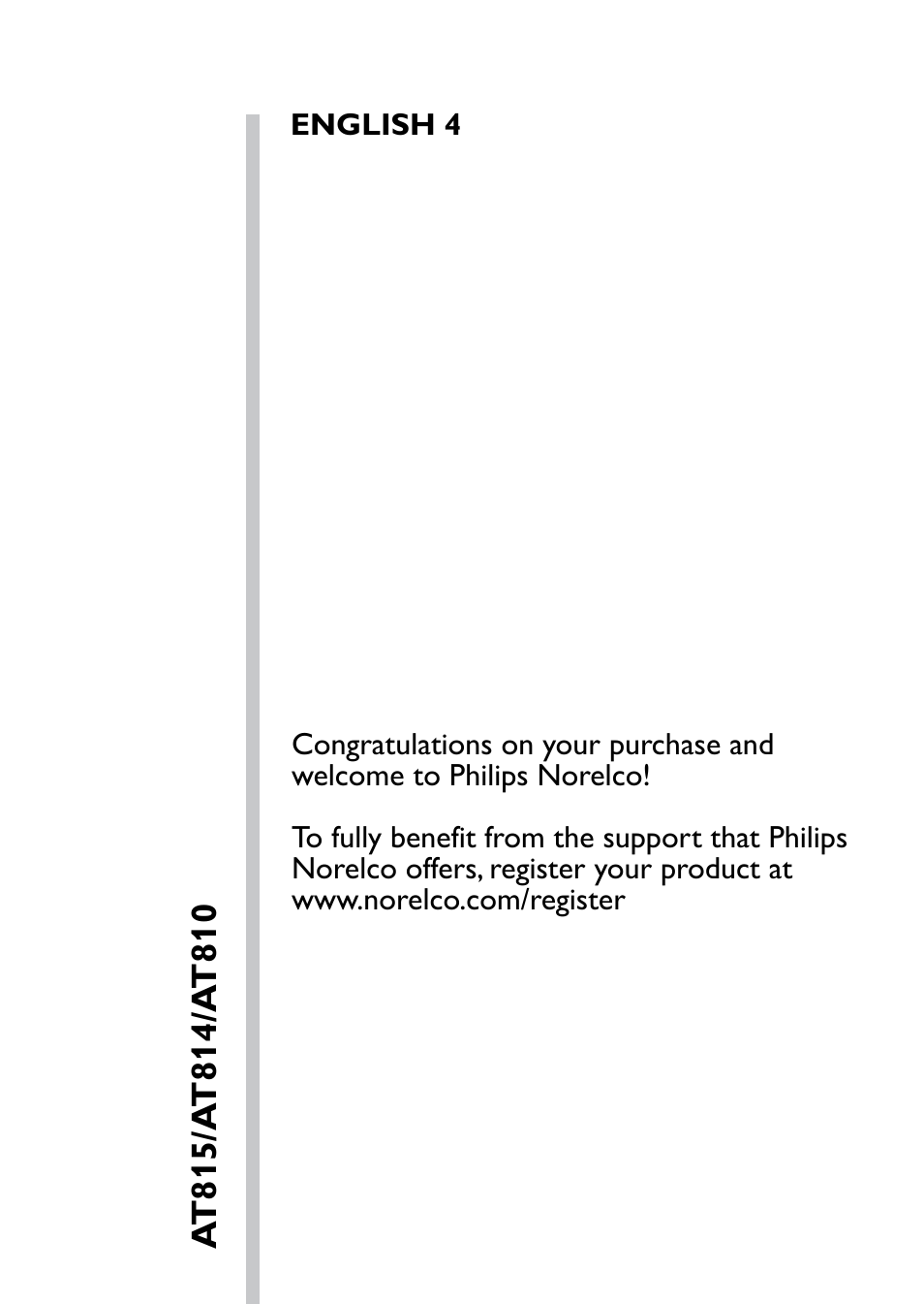 Philips Norelco Shaver 4100 Series 4000 wet & dry electric shaver AT810-41 DualPrecision heads Flex & Float system 50 min shaving 1 hour charge AquaTech wet & dry technology with Aquatec - Wet or Dry shaving and Pop-up trimmer User Manual | Page 3 / 29