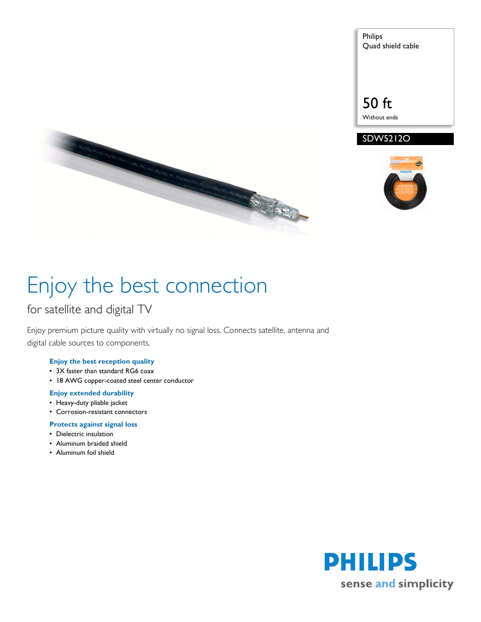 Philips SDW5212O-17 User Manual | 2 pages