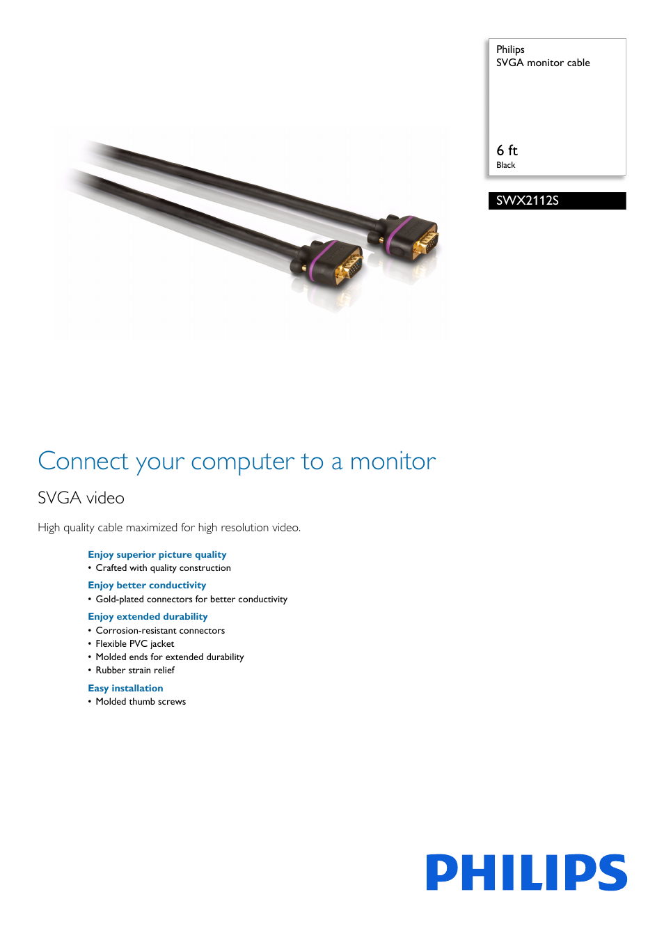 Philips SWX2112S-27 User Manual | 2 pages