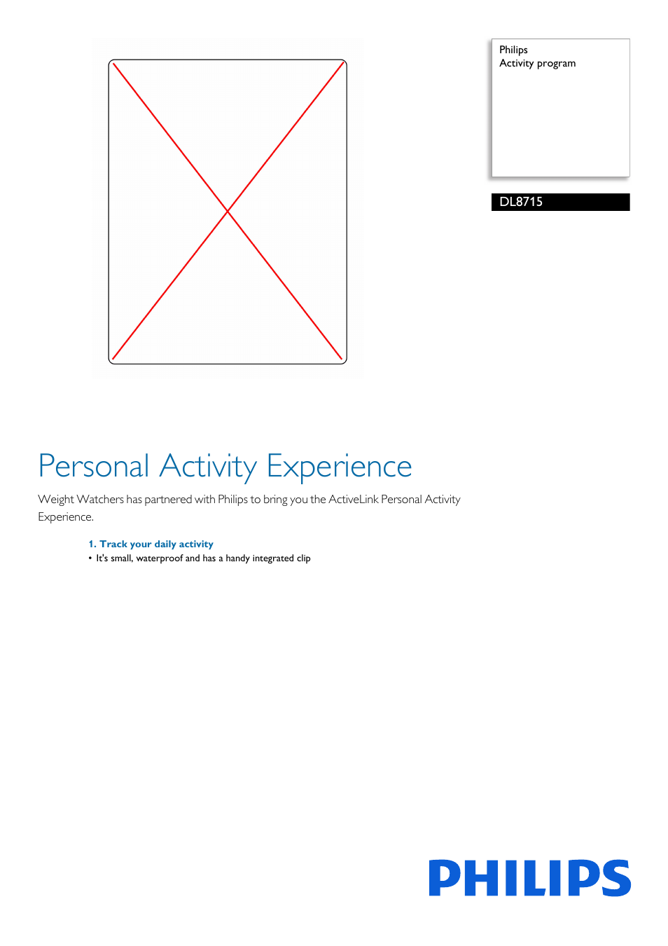 Philips Activity program DL8715 User Manual | 2 pages